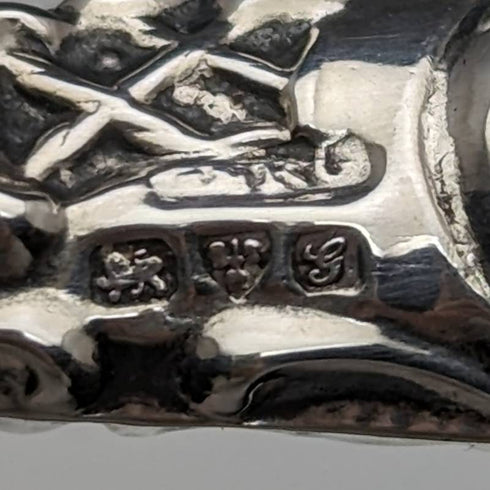 1907 年英國古董純銀手柄鈕扣掛鉤